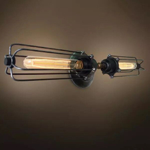 Retro Vintage Edison Bulbs Industrial Iron Wire Cage wall sconces