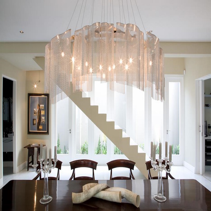 New Design 2016 Modern Stainless steel Color Chandelier for Indoor Decoration