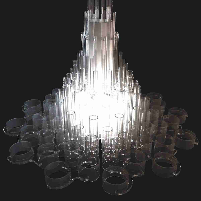 Large magic contemporary acrylic chandelier for hotel hall
