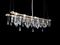 Luxury crystal decorated three lines contemporary pendant light