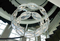 Two Level Mental Crystal Chandelier Hotel Hall Modern Pendant Light
