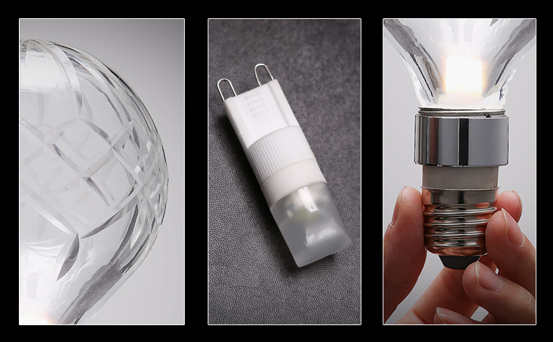 Carven glass G9 LED Bulb lighting from TOP China lighting factory