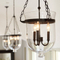 Restoration Decoration iron chain glass chandelier lighting
