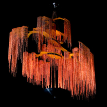 Tree Shape Metal Handmade LED Hanging Chandelier for Indoor Decoration