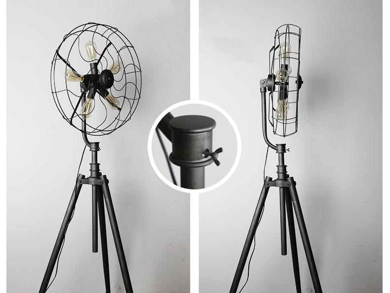 Industrial vintage rustic loft style fan shape floor lamp from China