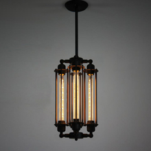 Loft American country style vintage industrial antique retro rustic chandelier light
