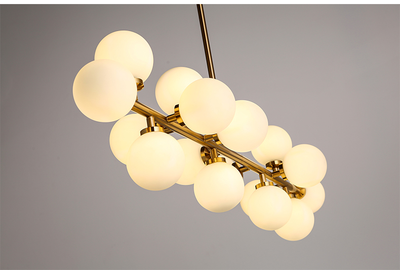 Interior Large Villa Pendant Lighting LED Moden Decor Glass Chandelier