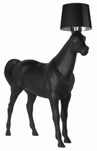 E27 made in china modern black horse shape reception floor lamp for hotel