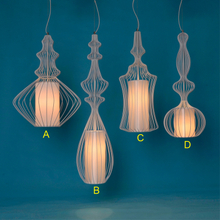 White Iron Chandelier Lamp High Ceiling Chandelier （7081101）