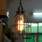 Modern Decoration Pendant Hanging Light Black White Red Colorful Iron Cage Hanging Lamp