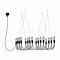New design interesting structure chain chandelier with many bulbs